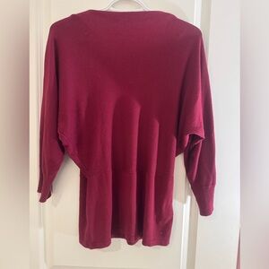 Le Chateau Deep Red Knit Top
